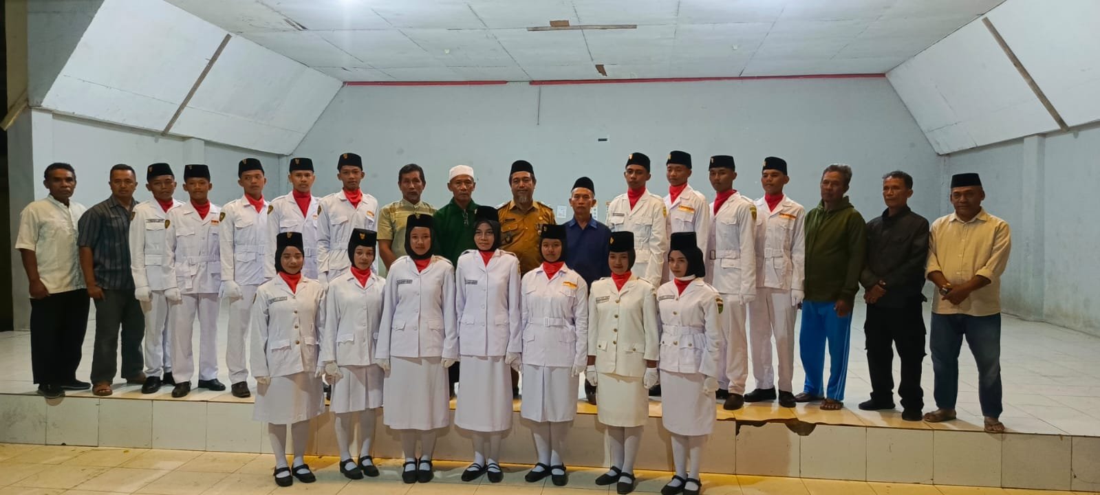 Pengukuhan PASKIBRA Desa Savanajaya yang di kukuhkan oleh kepala  Desa Savanajaya 